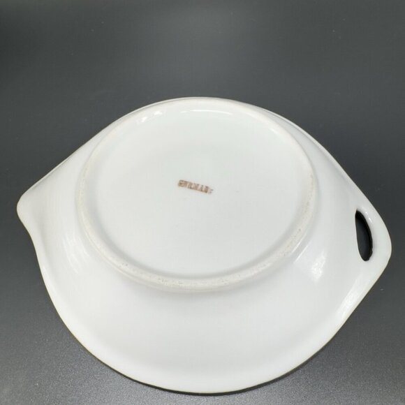 1960s German Porcelain Hand Painted Dish Plate With Handle Artist Signed Vintage - Picture 6 of 13